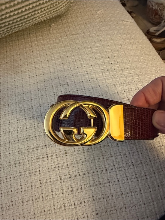 Gucci Accessories - Gucci vintage skin belt 36 gorgeous burgundy
